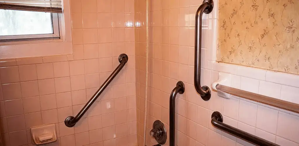 Shower grab bar installation for bathroom safety and accessibility in Long Beach, CA